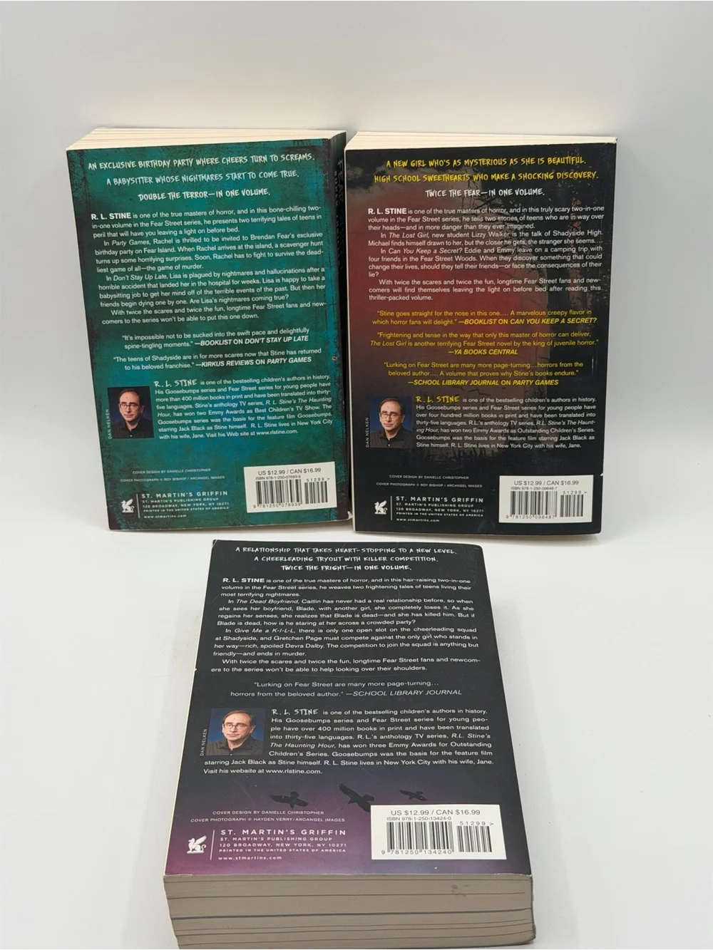Lot of 3 Fear Street Super Thriller Books by R. L. Stine 2 Books in 1 Nightmares